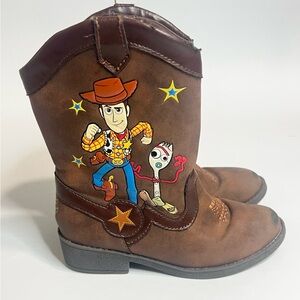 Disney Toy Story 4 Pixar Kids Toddler Woody Cowboy Boots Size 11 Zipper